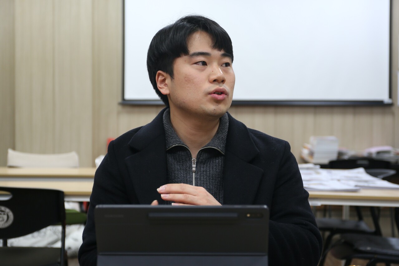 좌담회에 참석한 함민균 PD. 박동주 기자
