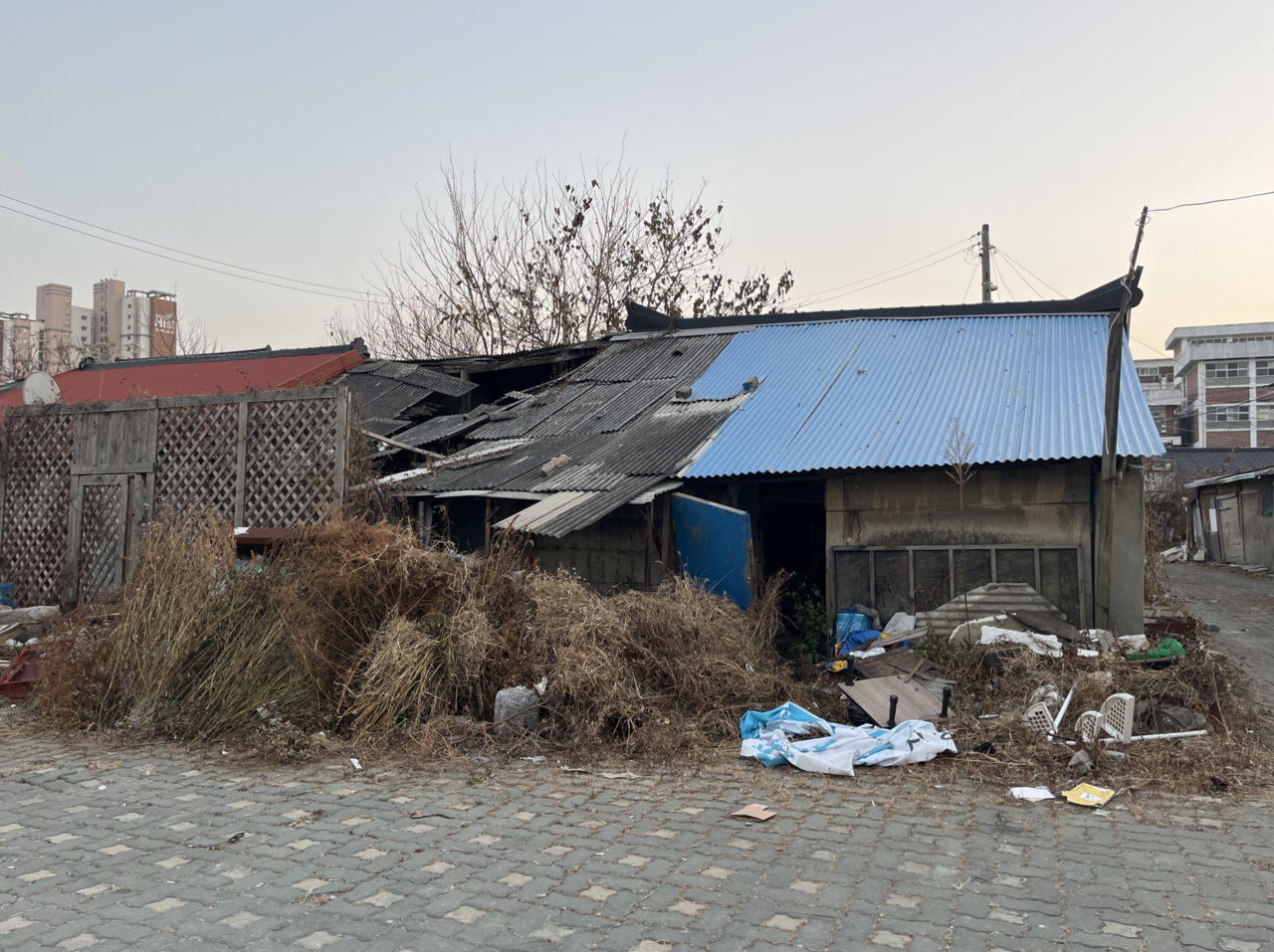 주택 일부는 이미 지붕이 허물어질 정도로 낡았다. 윤준호 기자