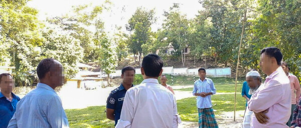 지난 10월에도 벵골족 경찰은 아웅사가 살았던 마을에 들이닥쳐 아웅사의 거취를 확인했다. 아웅사프루 마르마 제공