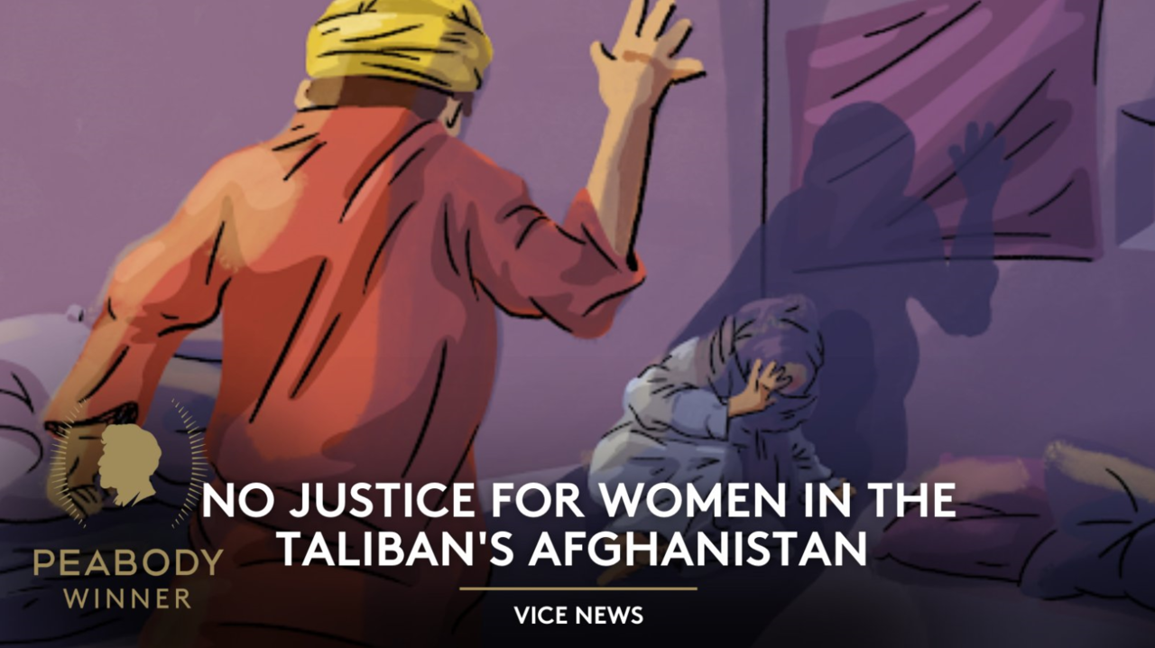 2023 피바디 뉴스 부문 수상작인 ‘탈레반이 점령한 아프가니스탄에서 여성을 위한 정의는 없다’는 2022년 2월 방영됐다. 이사벨 영 기자가 아프가니스탄에 직접 방문해 탈레반 대변인과 시민들을 만나는 다큐멘터리이다. 바이스 유튜브 채널에서 볼 수 있다. 출처 피버디 트위터 갈무리