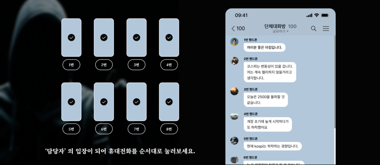 취재팀은 피해자와 범죄자의 대화를 생생하게 체험할 수 있는 인터랙티브 페이지도 만들어 보도했다. KBS 누리집 갈무리