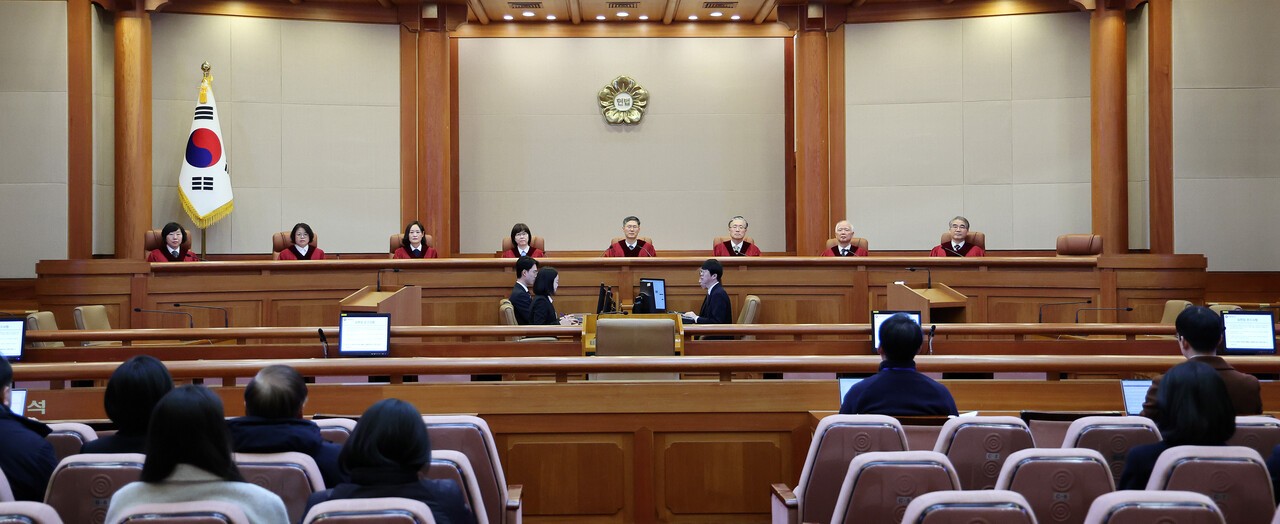 지난달 23일 서울 종로구 헌법재판소에서 이진숙 방송통신위원장 탄핵심판 사건 선고기일 재판이 열렸다. 연합뉴스