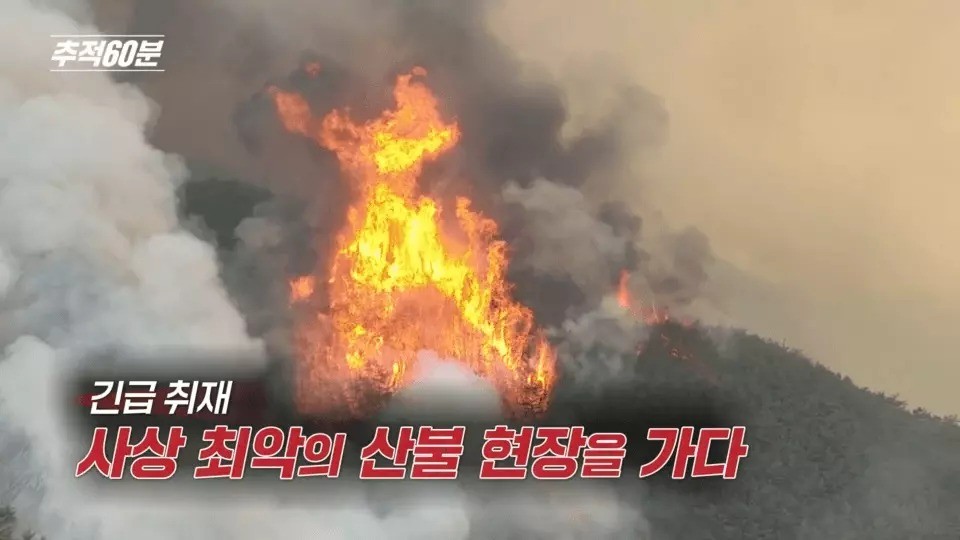 KBS '추적 60분' 1405회 '긴급취재, 사상 최악의 산불 현장을 가다', 2025년 3월 28일 방영됐다. 출처 KBS